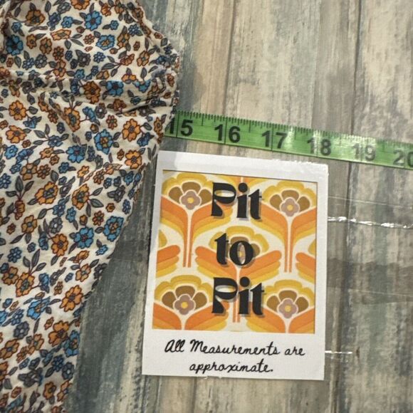 Floral Boho Midi Dress Small Lined Cottagecore Peasant Flower Romantic Casual - Picture 12 of 14